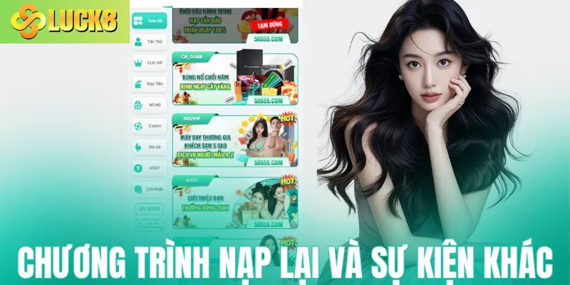 Các chương trình nạp lại tiền và sự kiện độc đáo
